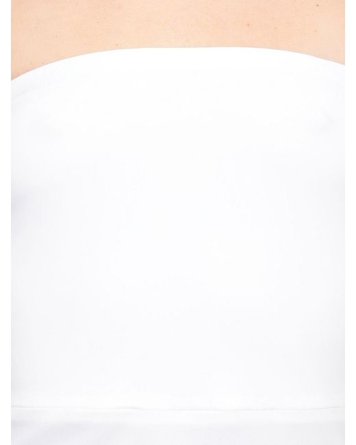 Norma Kamali White Polyester Bandeau Top