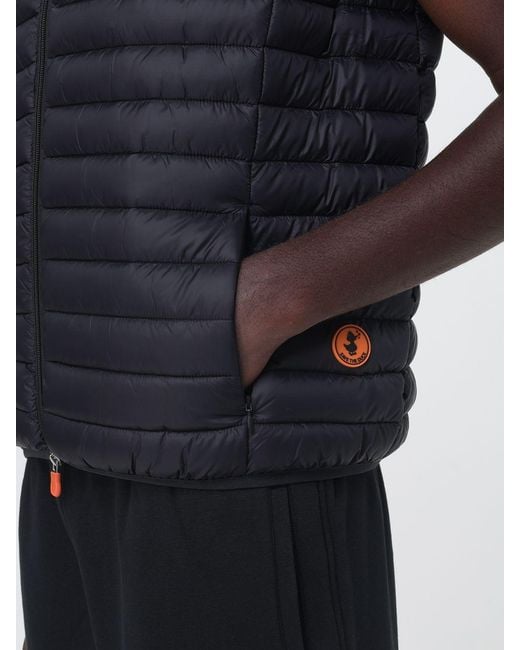 Save The Duck Blue Padded Adam Nylon Vest for men