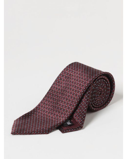 Cravatta in seta jacquard di Emporio Armani in Purple da Uomo