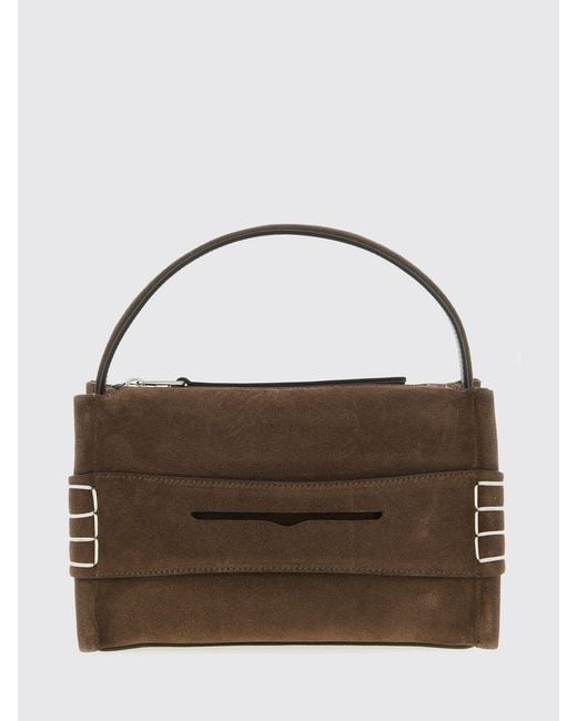 J.W. Anderson Brown Loafer Suede Bag