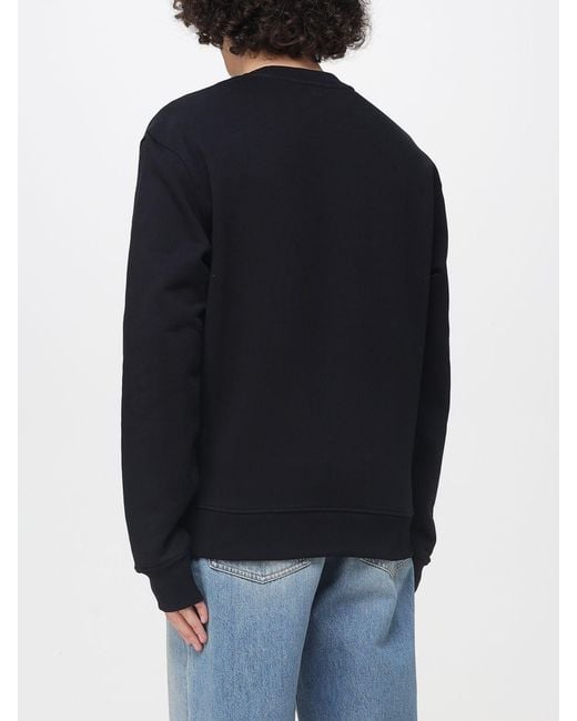 AMI Black Crew-Neck Sweatshirt With Mini Logo for men
