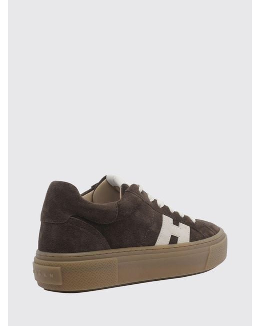 Hogan Brown Crosswind Suede Leather Platform Sneakers