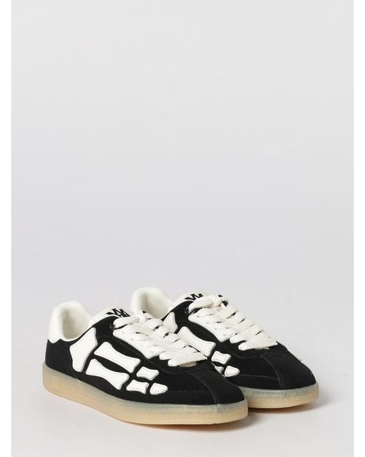 Amiri White Pacific Bones Suede Sneakers