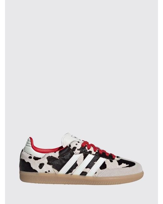 Adidas Originals White Samba Og Cow Print Pony Skin Sneakers for men