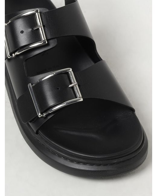 McQueen Black Sandals for men
