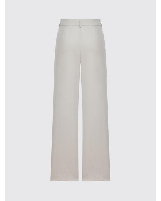 Giorgio Armani Gray Wide Leg Linen Trousers