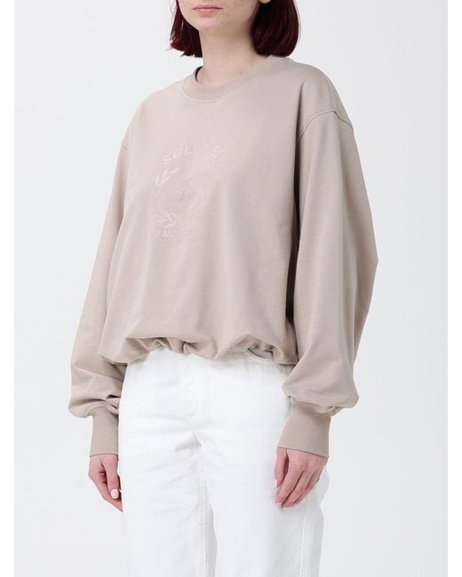 Brunello Cucinelli White Cotton Crew Neck Sweatshirt With Emblem