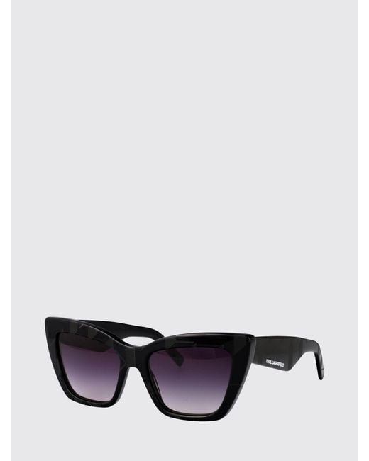 Karl Lagerfeld Black Vintage Design Cat Eye Sunglasses