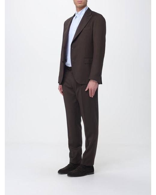 Lardini Black Virgin Wool Single-Breasted Suit for men