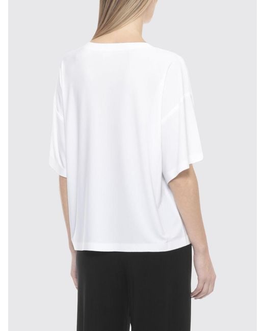 Norma Kamali White Basic Polyester T-Shirts