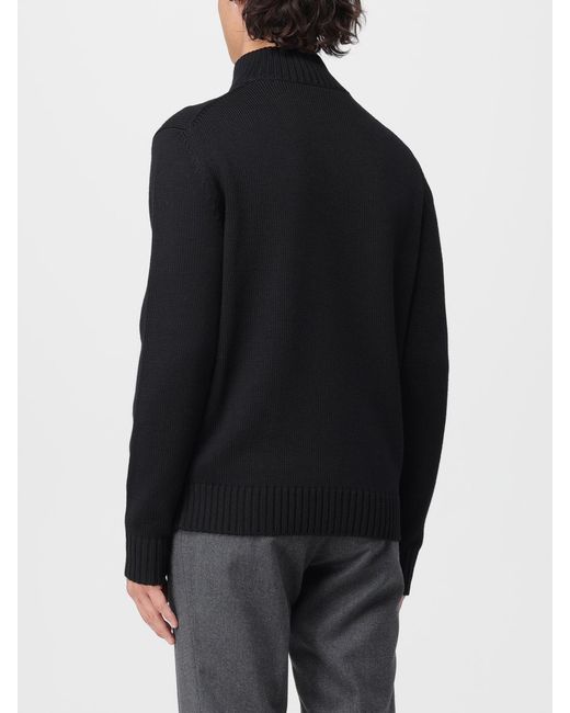 Zanone Wollrollkragenpullover in Black für Herren