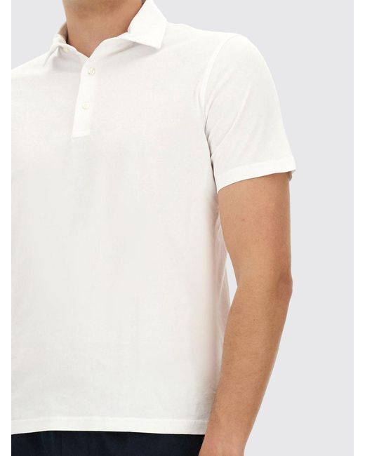 Aspesi White Cotton Polo Shirt for men