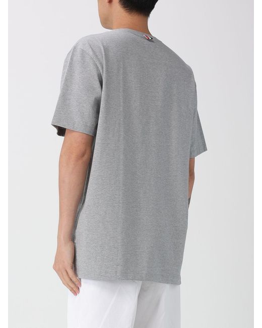 Thom Browne Gray Basic Cotton T-Shirt for men
