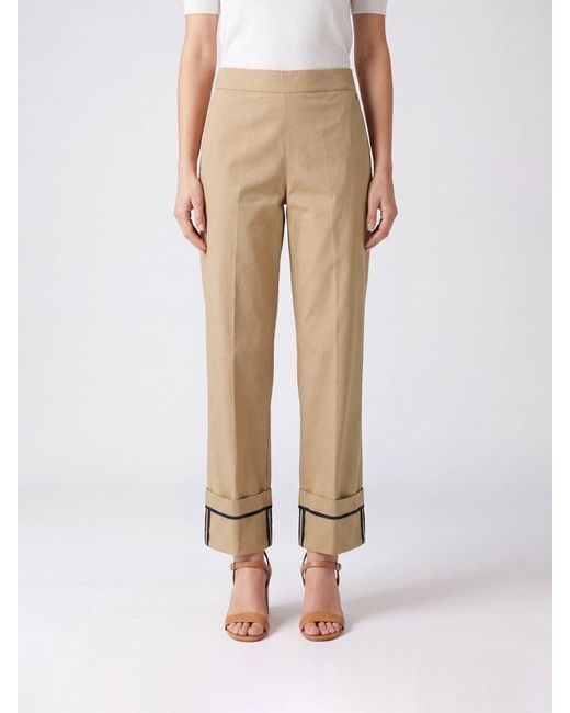 Herno Natural High-Waisted Wide-Leg Trousers