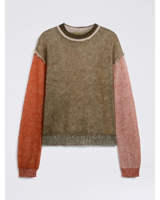 Momoní Red MomonÌ Color-Block Mohair Wool Pullover