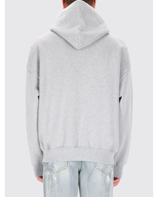Purple Gray Cotton Hoodie for men