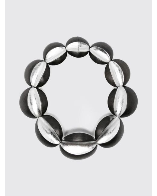 Monies White Sava Wood Necklace