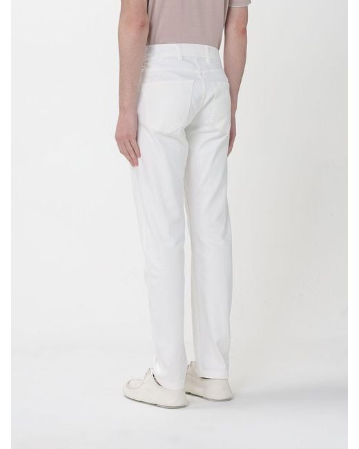 Eleventy White Stretch Cotton Slim Fit Jeans for men