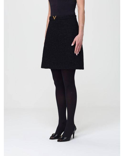 Valentino Blue Virgin Wool Blend Bouclé Mini Skirt