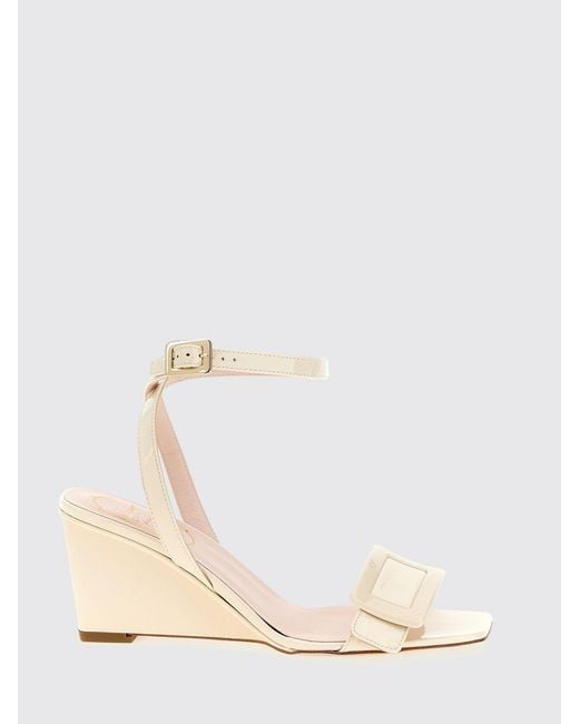 Roger Vivier Natural Belle Vivier Wedge Sandals