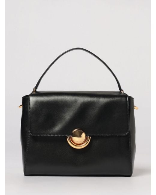Furla Black Domus Grained Leather Bag
