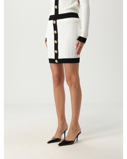 Balmain White Skirt