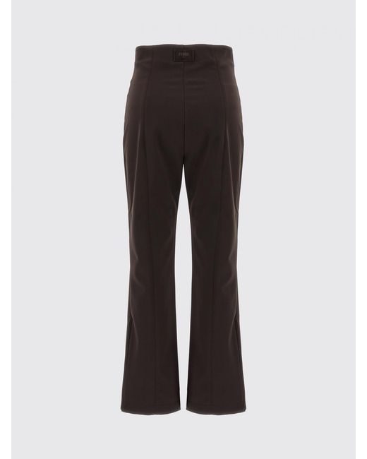 Fendi Black Flared Stretch Jersey Pants