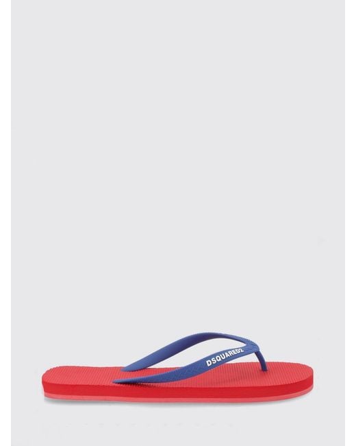 DSquared² Gummi-Flip-Flops in Red für Herren