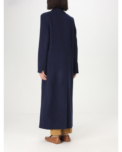 Max Mara Blue Studio Doublebreasted Maxi Coat