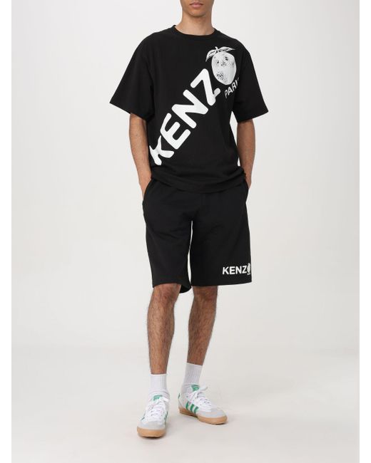 KENZO Black Logo-Print T-Shirt for men
