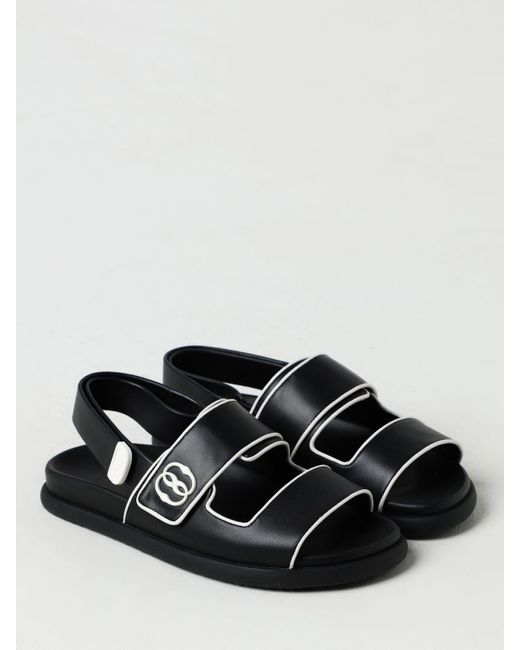 Bally Black Flat Sandals