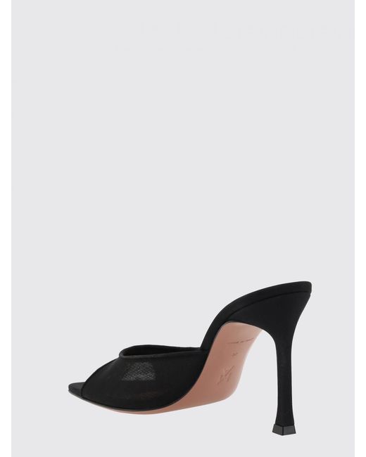 AMINA MUADDI Black Alexa Suede And Nylon Mules