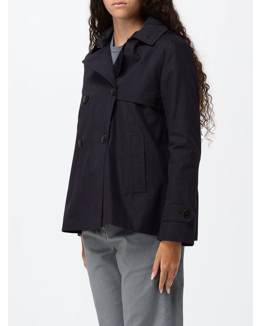 Herno Black Short Double-Breasted Trench Coat