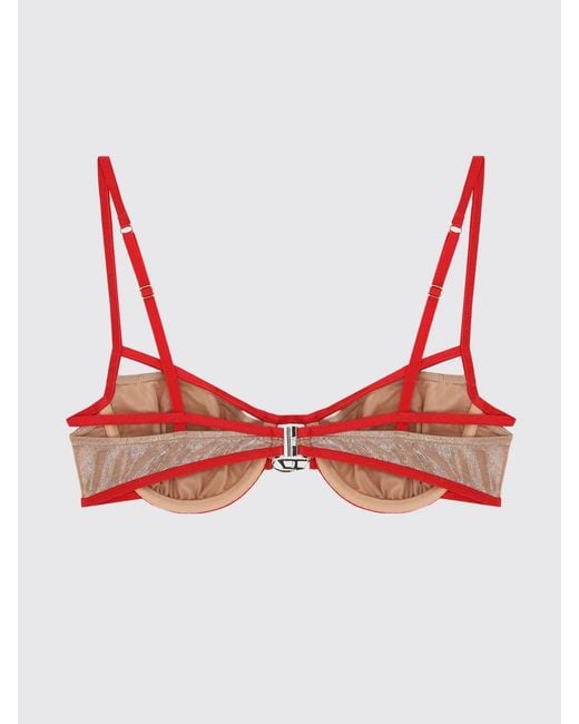 DIESEL Pink Underwired Bra With Contrast Edges
