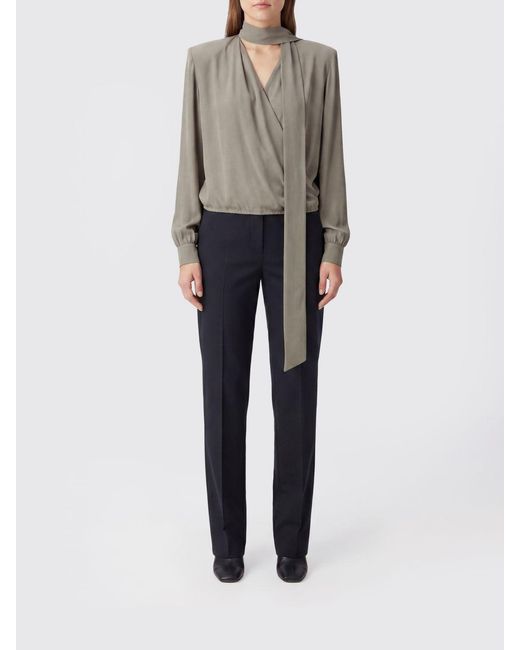 FEDERICA TOSI Gray Silk Blouse