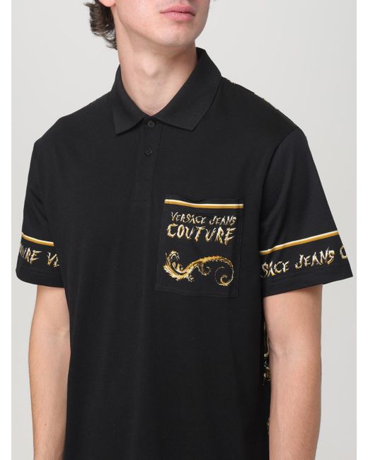 Versace Jeans Couture Black Polo Shirt for men