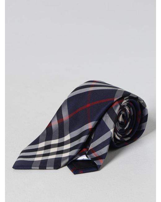 Burberry Blue Vintage Check Silk Tie for men