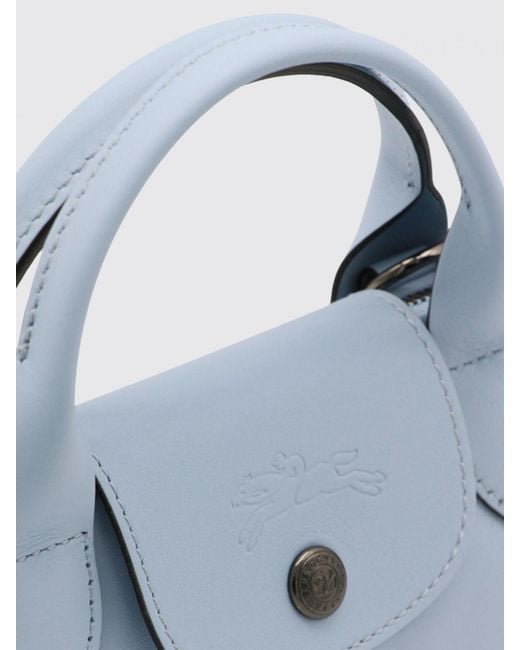 Longchamp Blue Le Pliage Xtra Leather Handbag With Removable Strap