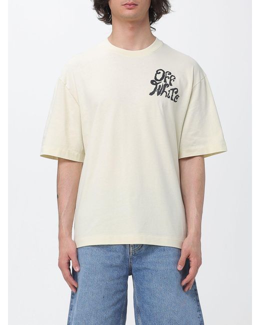 Off-White c/o Virgil Abloh White Cotton T-Shirt With Logo for men