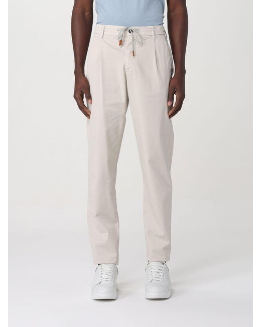 Pantalone in cotone di Eleventy in White da Uomo