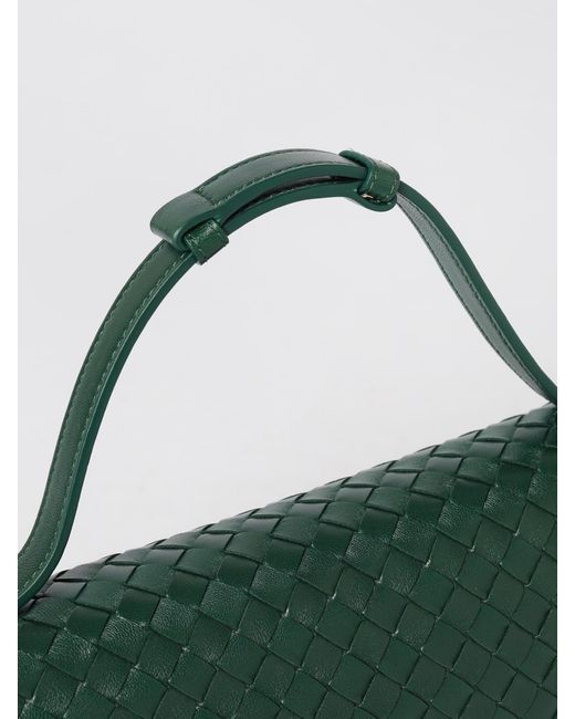 Bottega Veneta Green Knot Lock Woven Leather Bag
