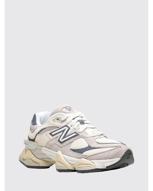 New Balance White 9060 Suede And Mesh Sneakers for men