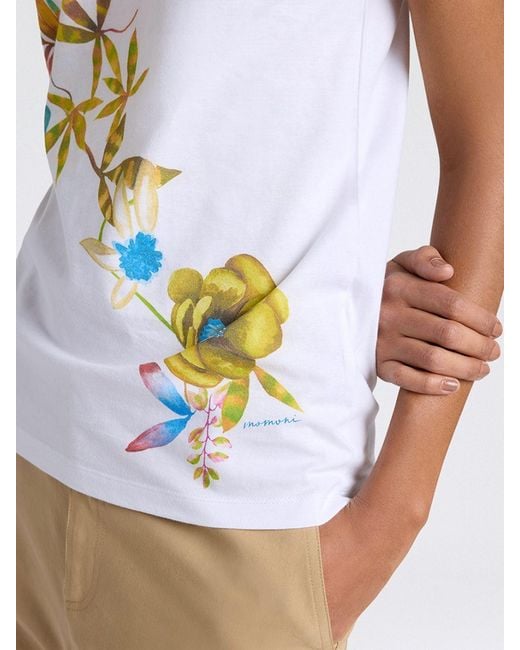 Momoní White MomonÌ Floral Cotton T-Shirts