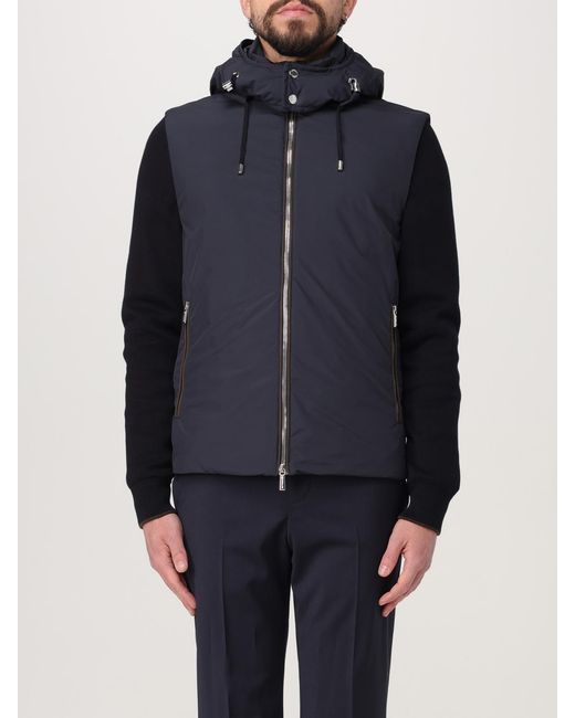 Moorer Blue Evan-Stp Hooded Polyester Jacket for men