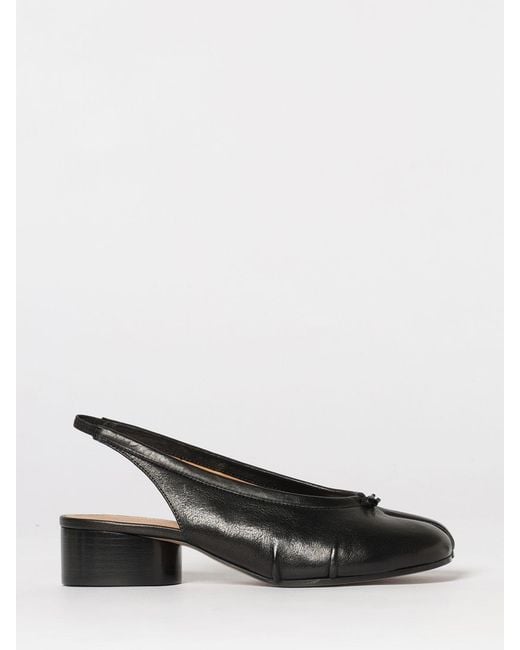 Maison Margiela Black Tabi Leather Pumps