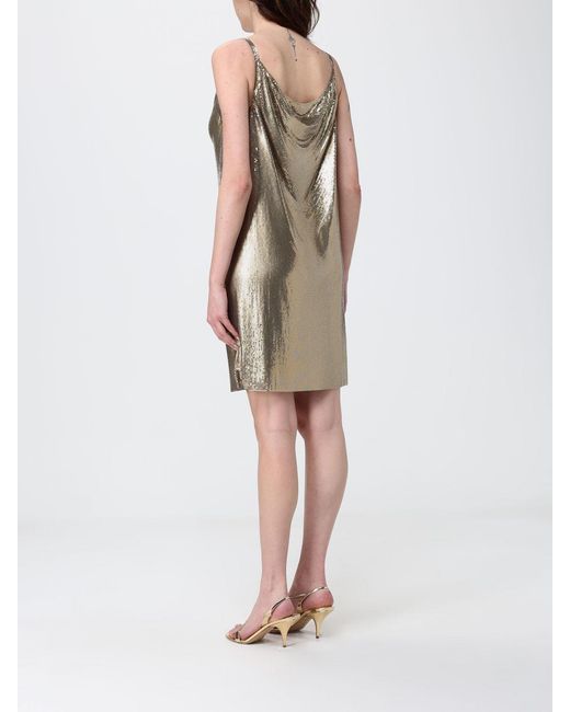 Versace Natural Metallic Mesh Mini Dress