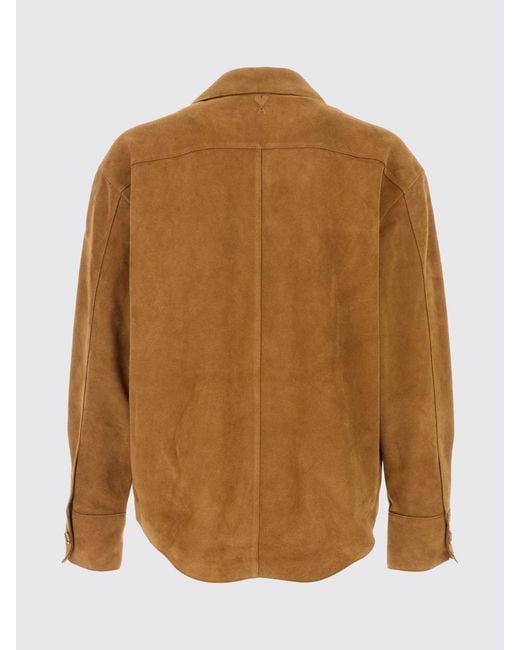 AMI Brown Suede Shirt for men