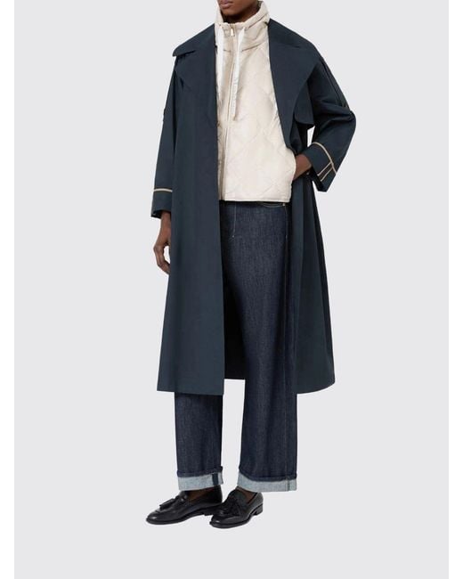 Max Mara Blue Water-Repellent Quilted Padded Vest