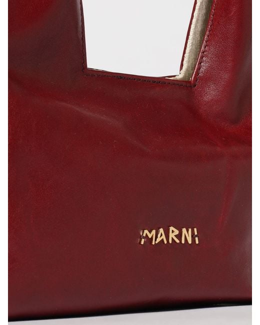 Marni Red Mini Calfskin Handbag