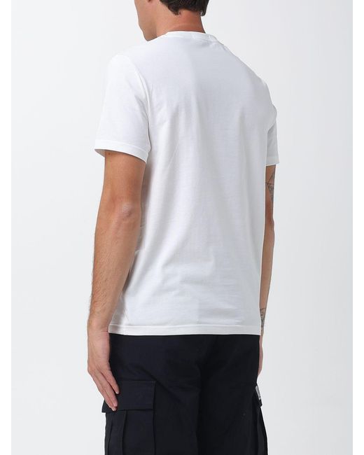Fred Perry White Cotton T-Shirt With Logo for men